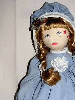 Blue Cloé rag doll | Métiers d'art & Cadeaux