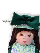 poupée de chiffon Delphine verte