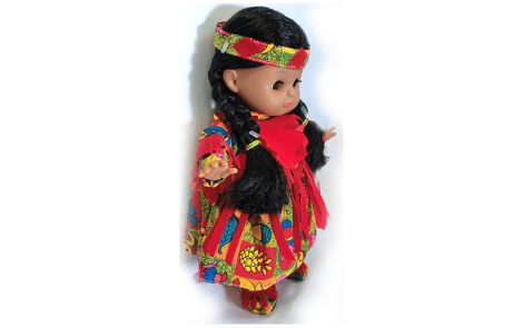 poupée-indienne-venyle-rouge-profil