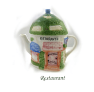 Théière de collection restaurant,fabriquée en terre de faïence restaurante 6″ X 3″ X 3″ ou 15 cm X 8cm X 8 cm